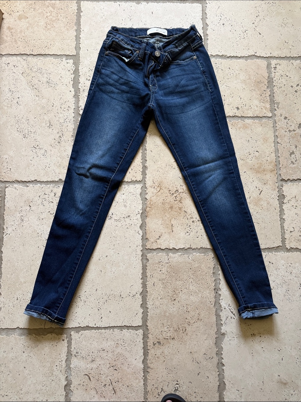 KanCan Indigo Skinny Jeans in Dark Blue Wash